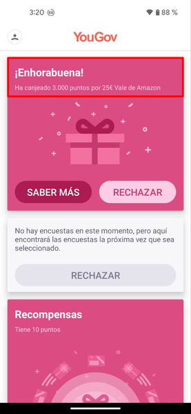 Así es como he ganado 25 euros en seis meses respondiendo encuestas con una app