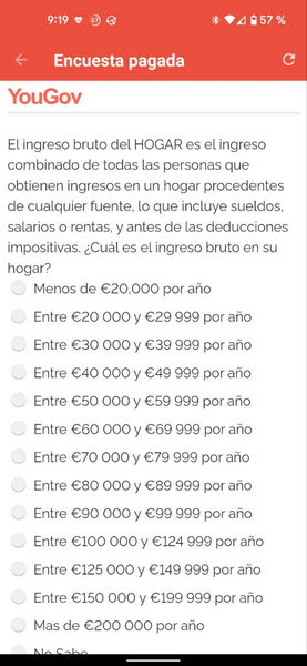 Así es como he ganado 25 euros en seis meses respondiendo encuestas con una app