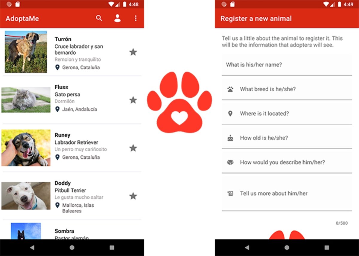 AdoptaMe: una app perfecta para adoptar perros y gatos