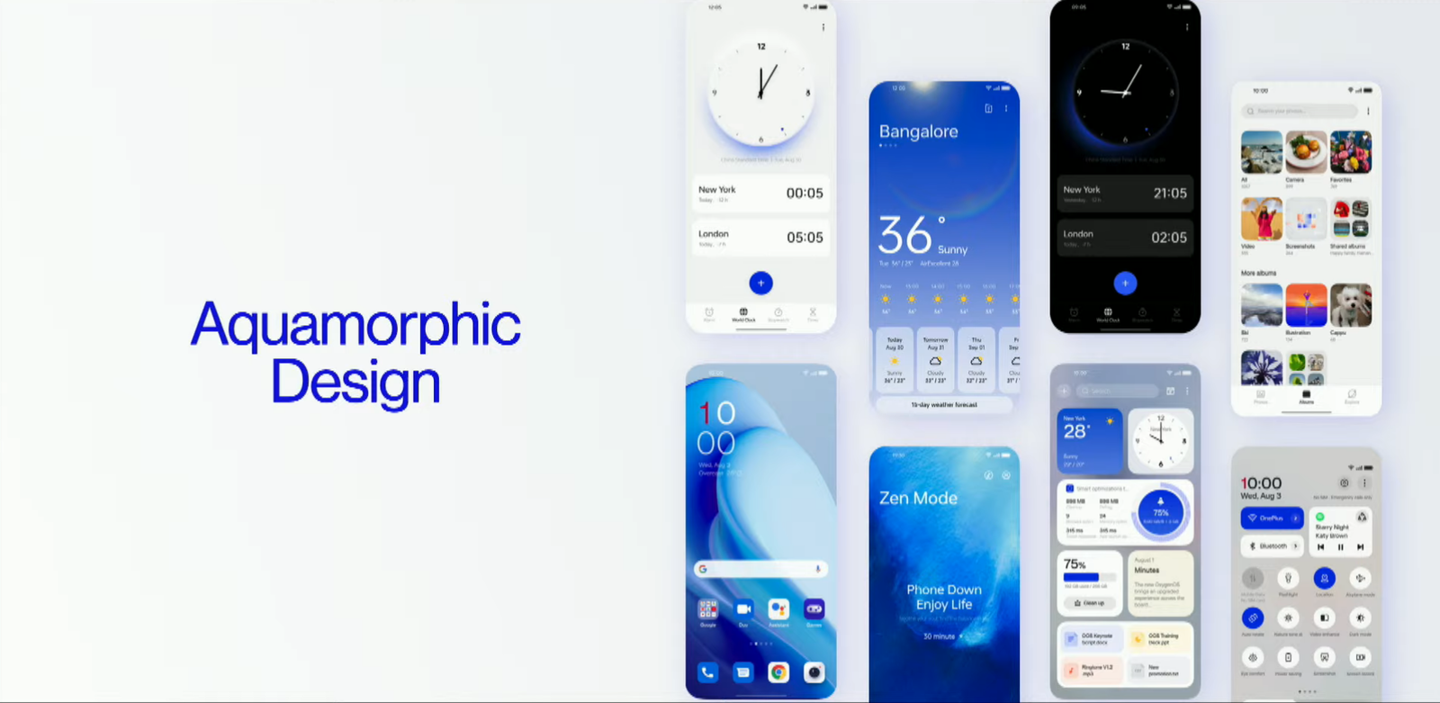 Aquamorphic Design en OxygenOS 13