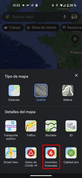 Así puedes usar Google Maps para saber si hay incendios a tu alrededor