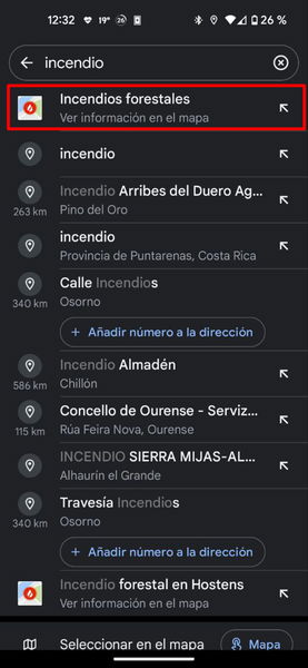 Así puedes usar Google Maps para saber si hay incendios a tu alrededor