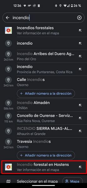 Así puedes usar Google Maps para saber si hay incendios a tu alrededor