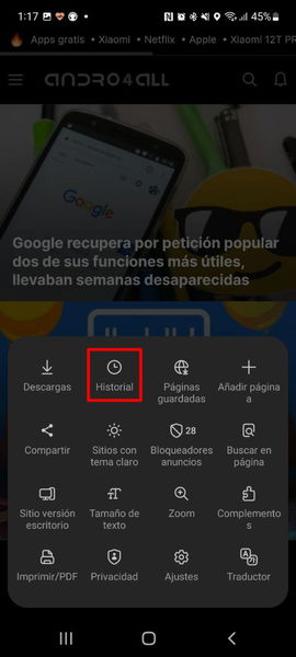 Los mejores trucos del navegador de tu móvil Samsung