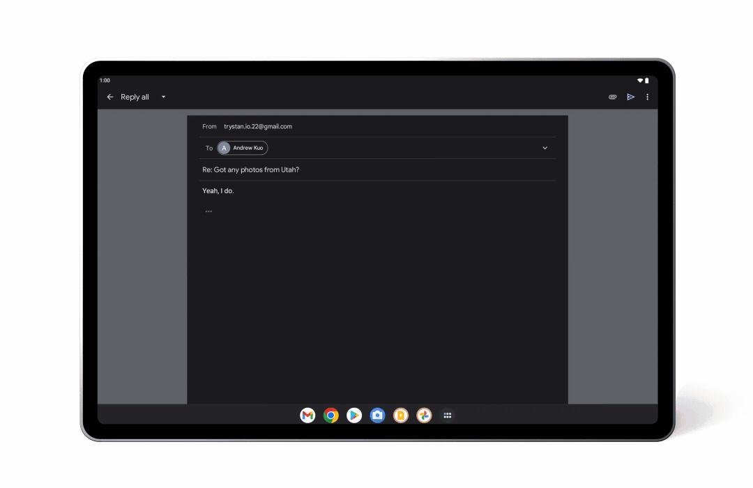 Nueva barra de tareas de Android 13 en tablets