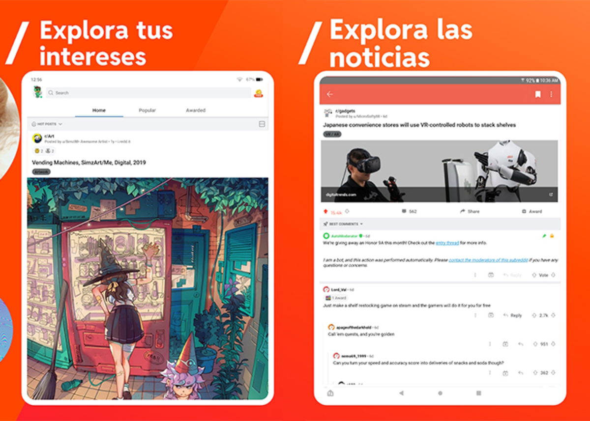 Reddit: explora tus intereses desde el móvil