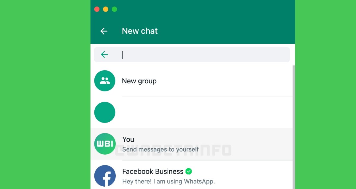 WhatsApp Desktop mensajes guardados