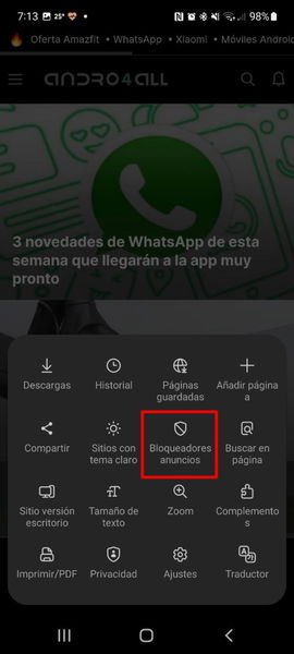 Los mejores trucos del navegador de tu móvil Samsung