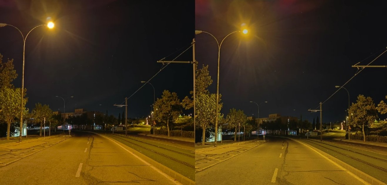 comparativa fotografia de noche