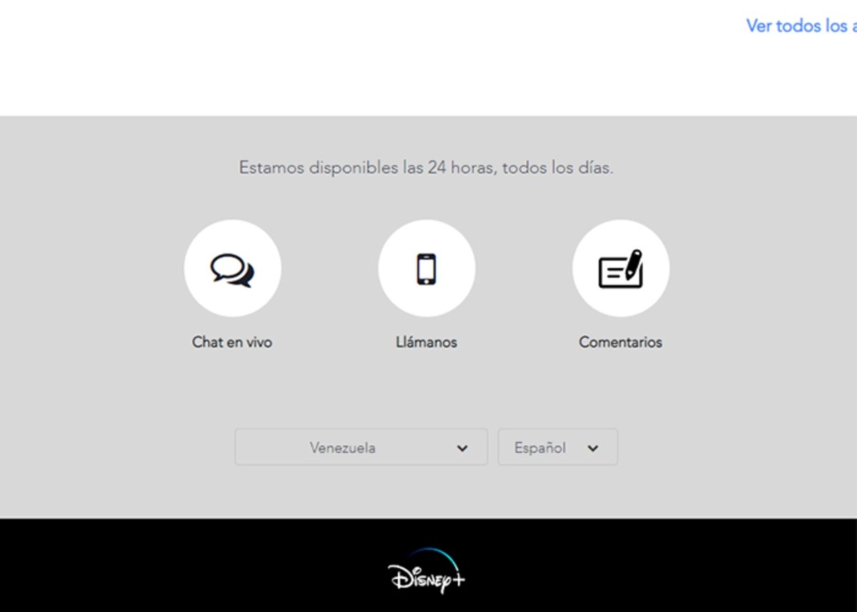 Soporte de Disney+ disponibles las 24 horas del día