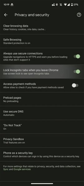 Chrome para Android te permite bloquear las pestañas de incógnito con tu huella dactilar: así puedes hacerlo