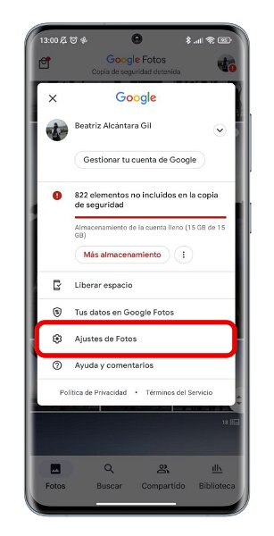 Copia de seguridad en Google Fotos: cómo activarla y desactivarla