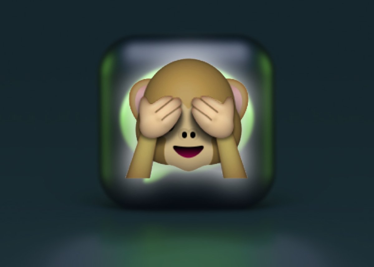 Emoji de mono Mizaru  no ver el mal