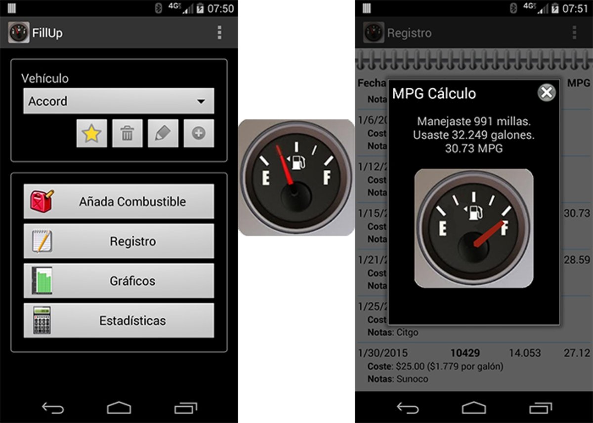 FillUp Registro de Combustible: app para registro y control de gastos de tu coche