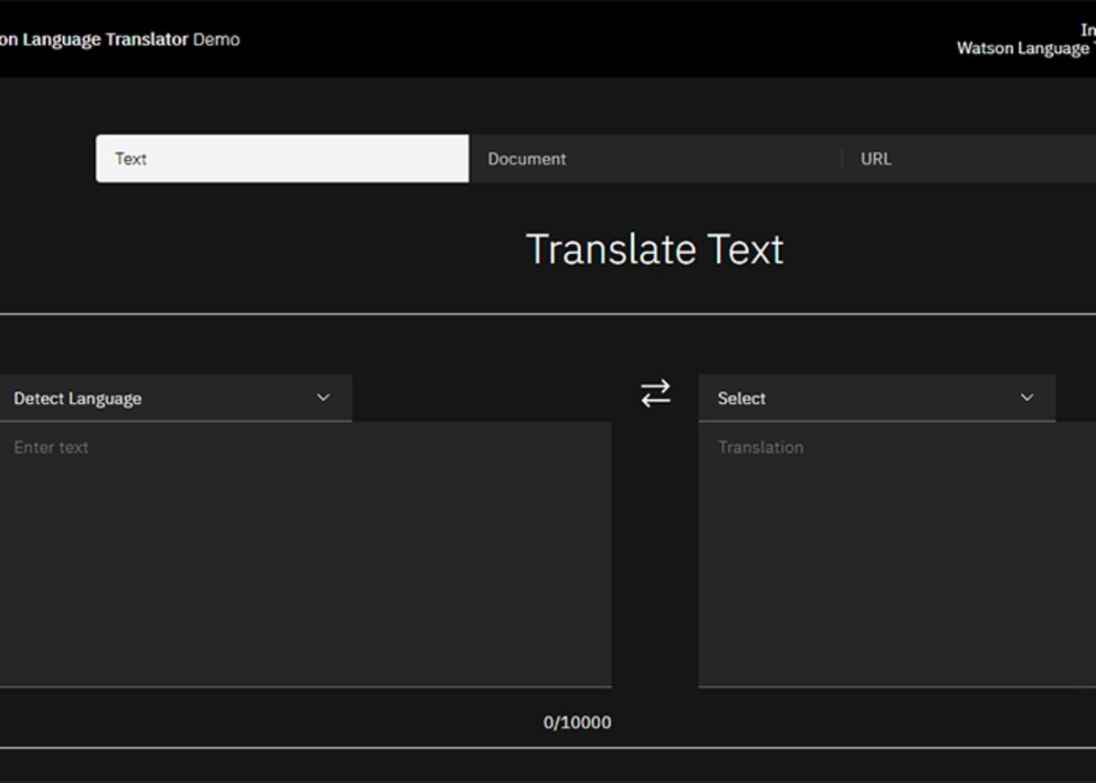 IBM Translator: traductor de textos cortos y largos