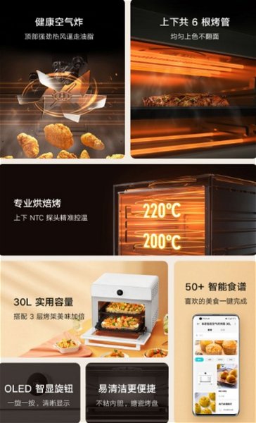 Xiaomi lanza un nuevo horno de aire caliente que vas a querer en tu cocina