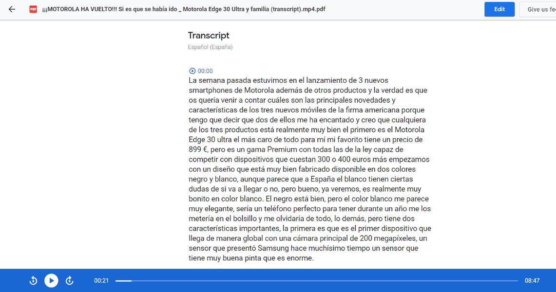 Esta práctica herramienta de Google transcribe automáticamente grabaciones de audio