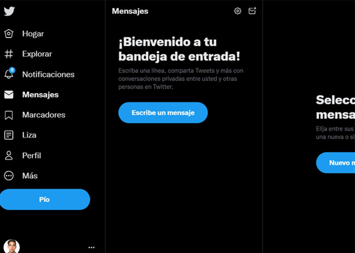 Twitter no notifica las capturas de pantalla en tus mensajes directos