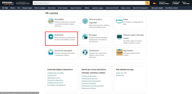 Cómo cambiar la dirección de envío de un pedido de Amazon