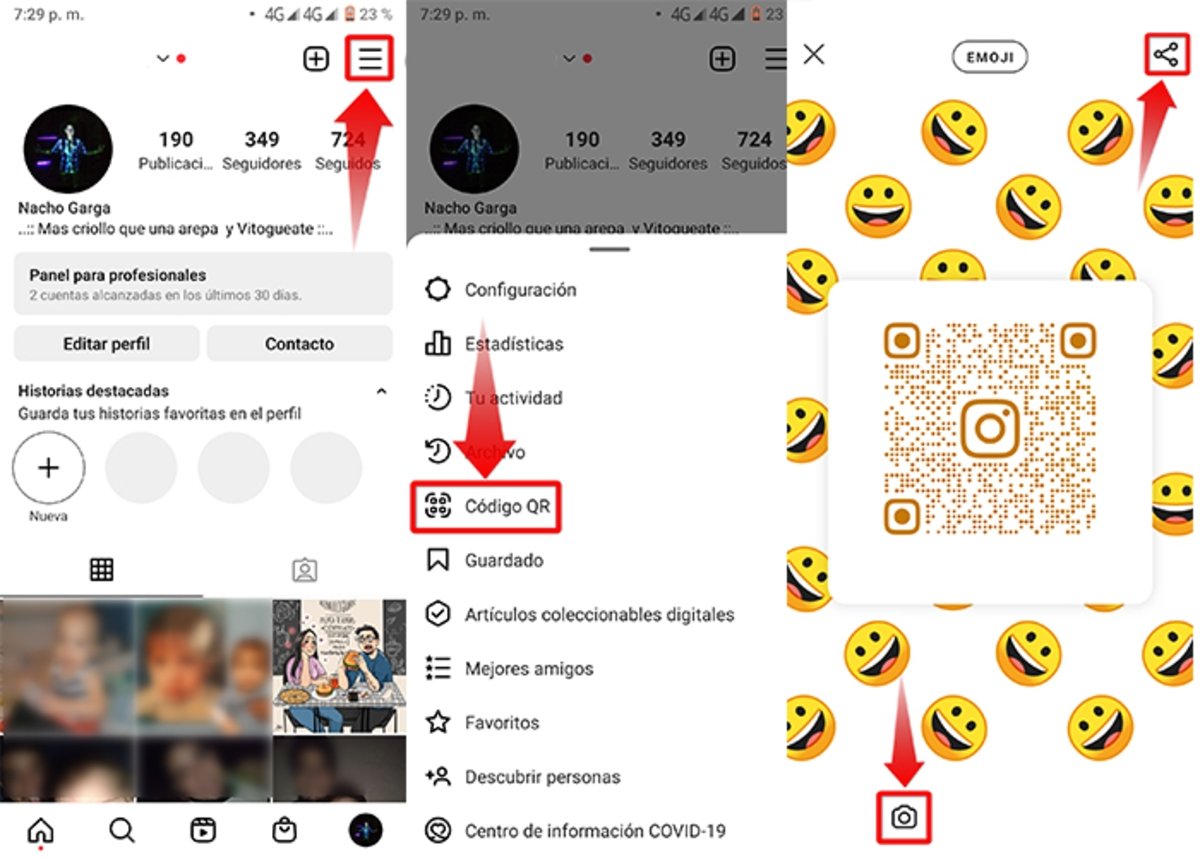 Como crear tu codigo QR de tu cuenta de Instagram