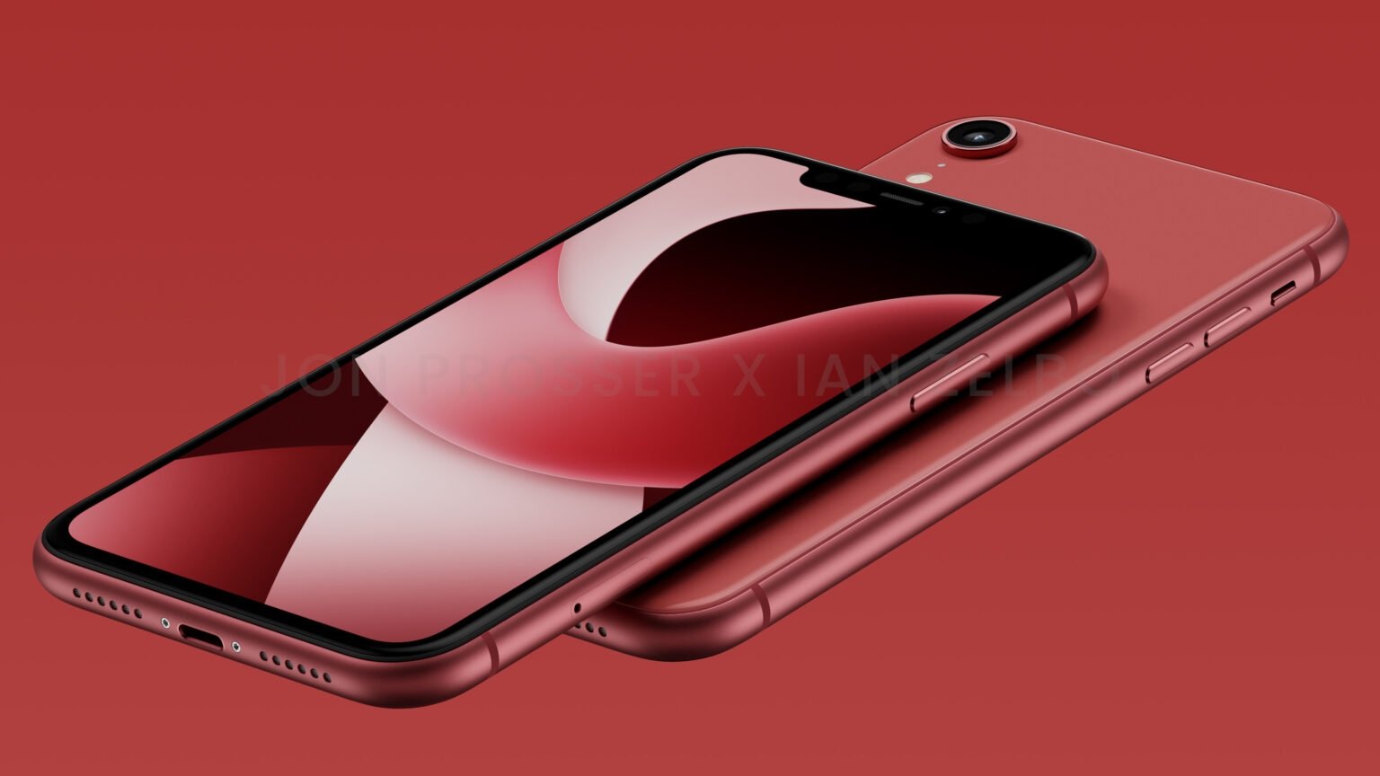 Renders del nuevo iPhone SE de 2023 en color rojo