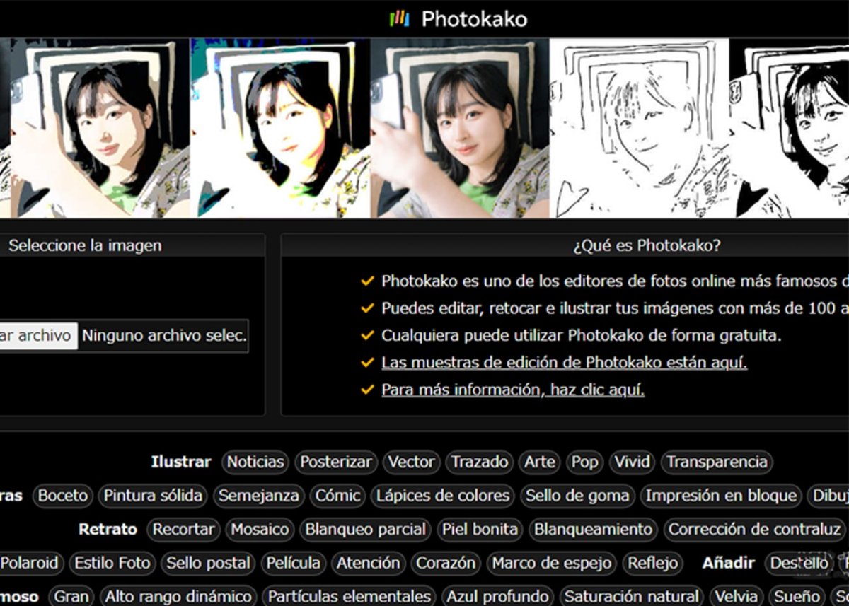 Convierte tus fotos en dibujos con Photokako