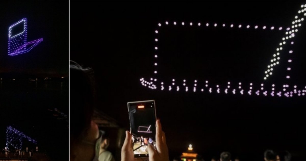 Samsung Galaxy Z Flip 4 con drones