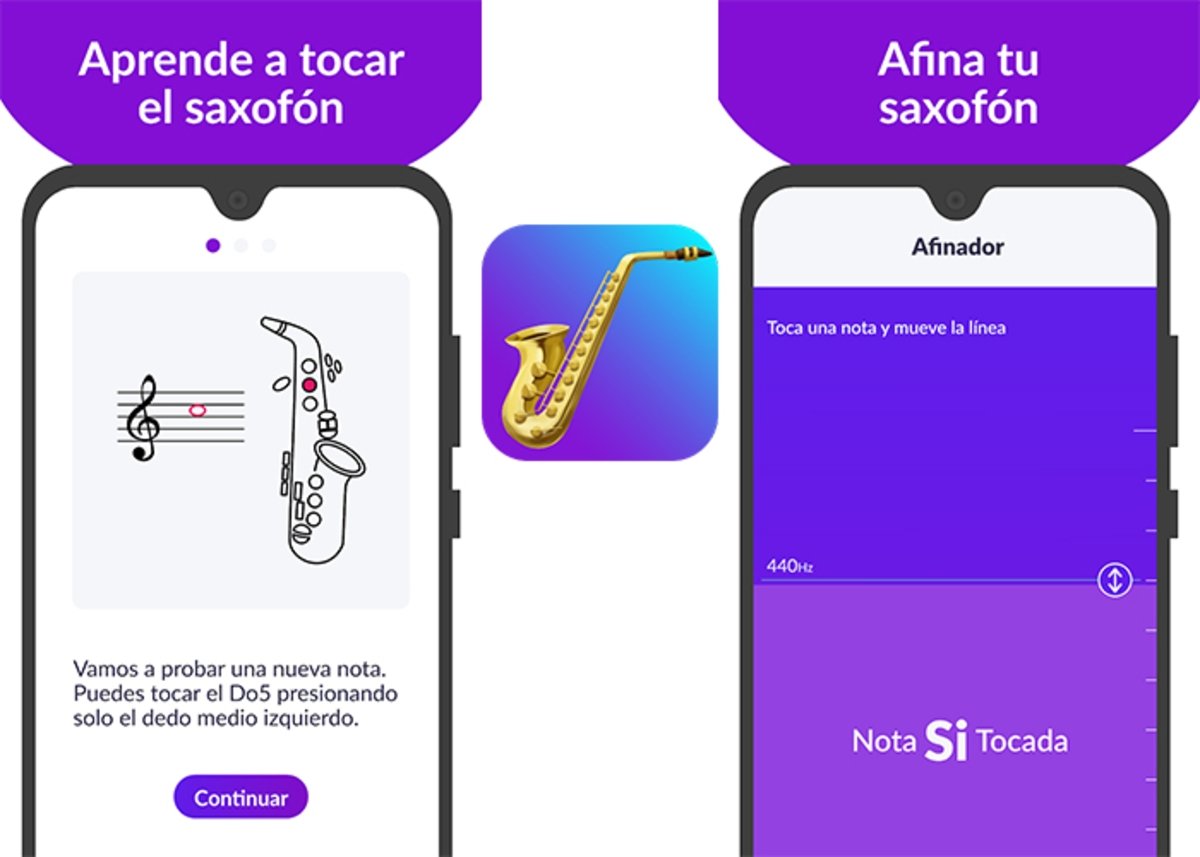 Afina y toca saxofón como todo un profesional con esta app móvil