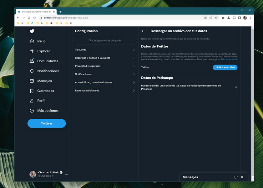 Cómo descargar todo tu archivo de Twitter por lo que pueda pasar