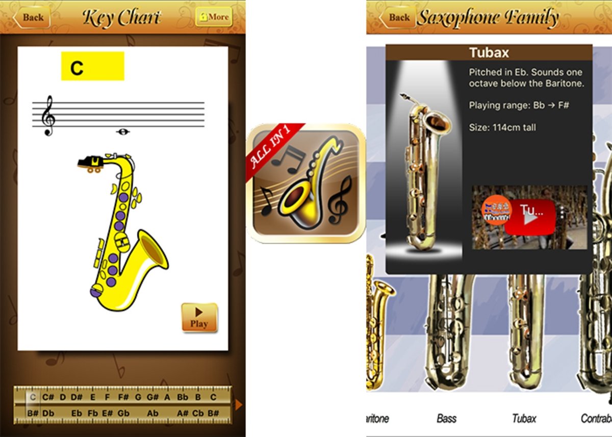 Toca las canciones que te gustan con ayuda de Saxophone All