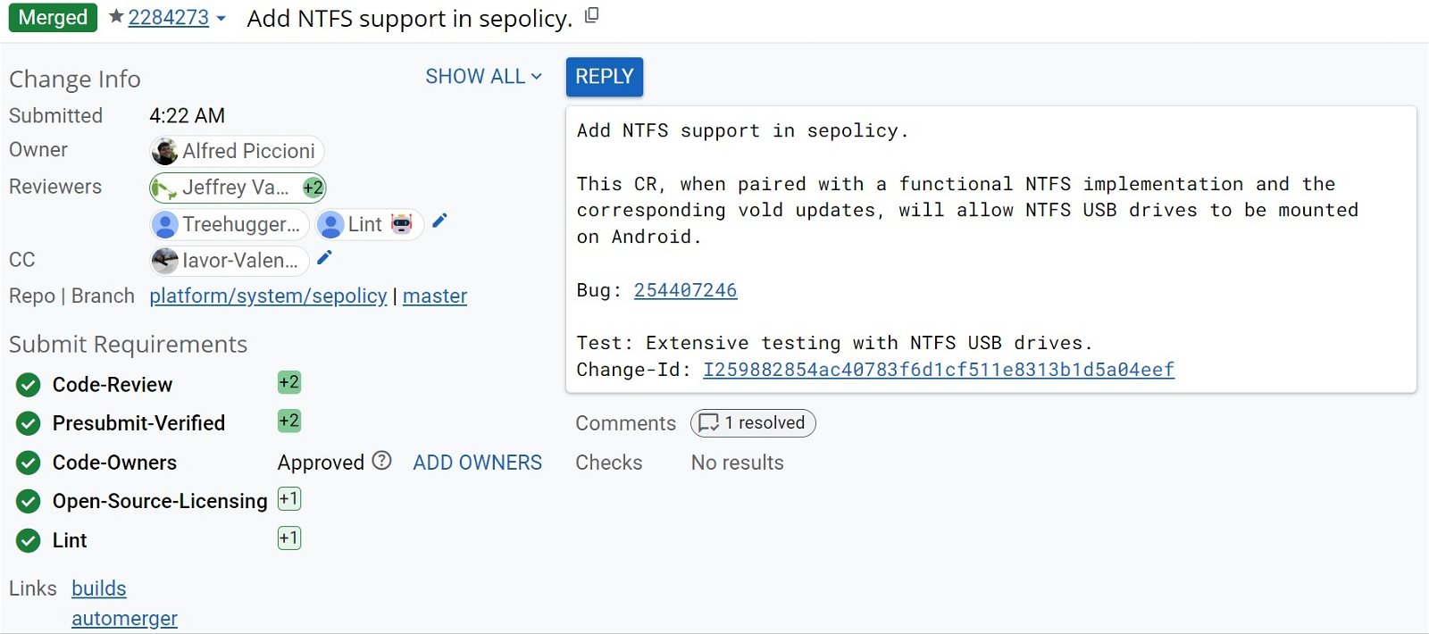 Android 14 podría soportar NTFS