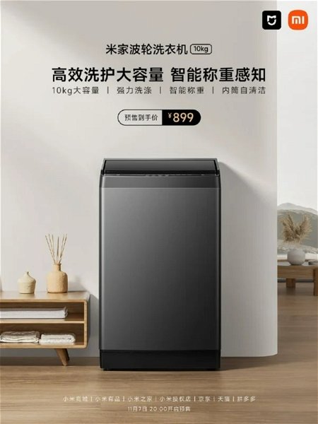 La nueva lavadora de Xiaomi es un monstruo de solo 150 euros que puede con 10 kilos de ropa