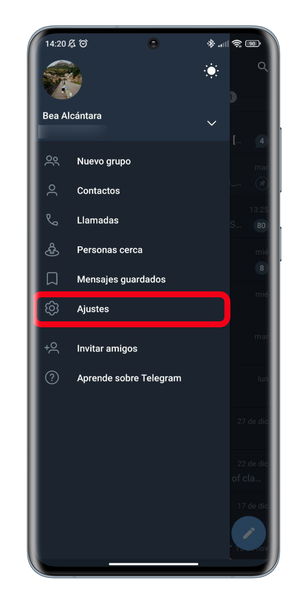 Cómo programar una autolimpieza de datos en Telegram para ahorrar espacio en tu móvil