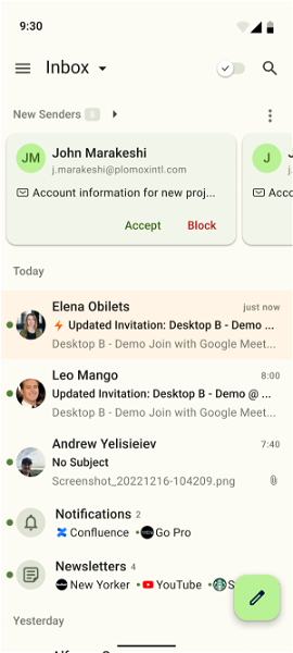 La mejor app de correo para Android se actualiza con soporte para Android 13 y diseño Material You