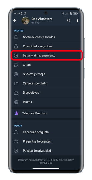 Cómo programar una autolimpieza de datos en Telegram para ahorrar espacio en tu móvil