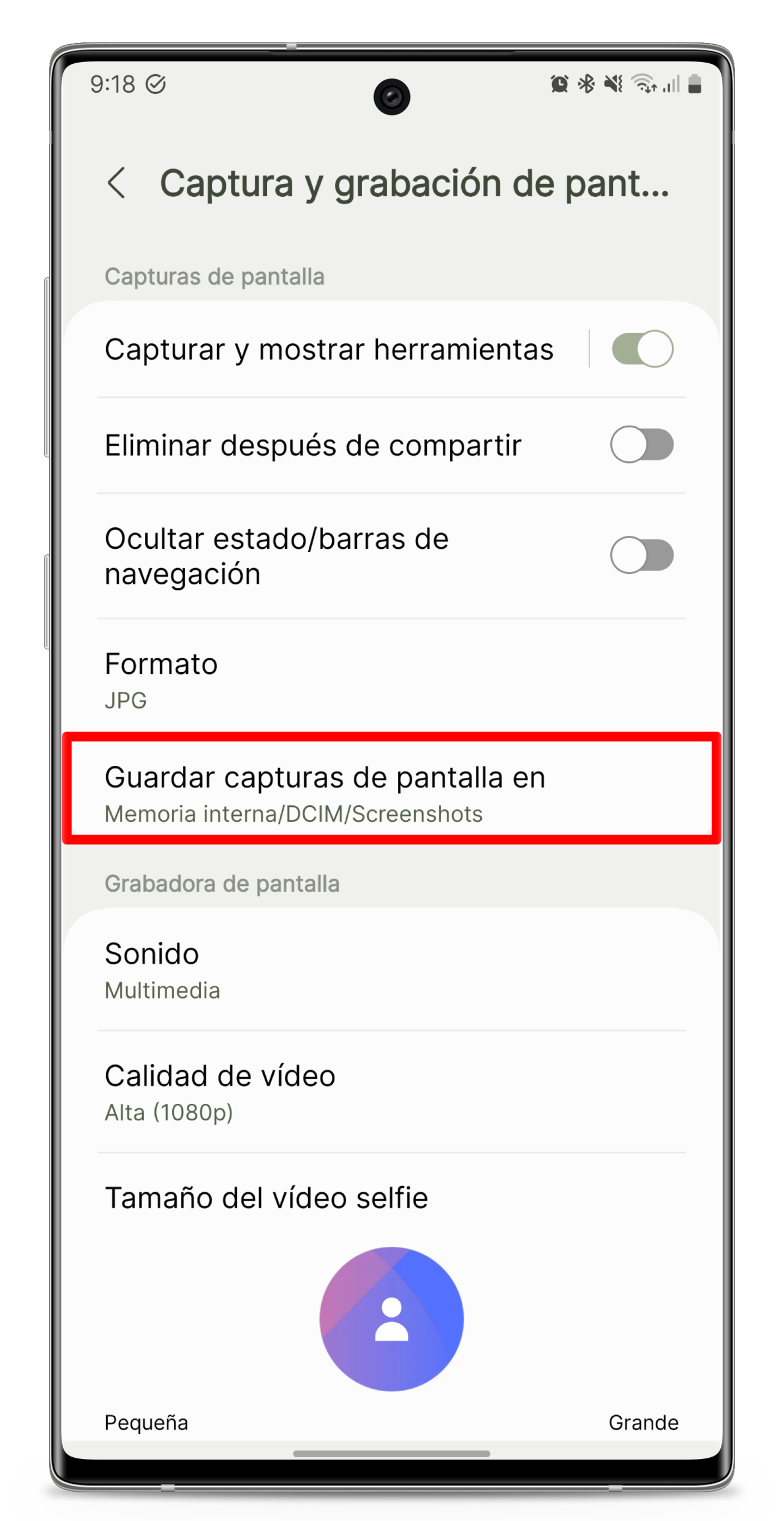 Cómo cambiar la carpeta de capturas de pantalla en un móvil Samsung para evitar que aparezcan en Google Fotos