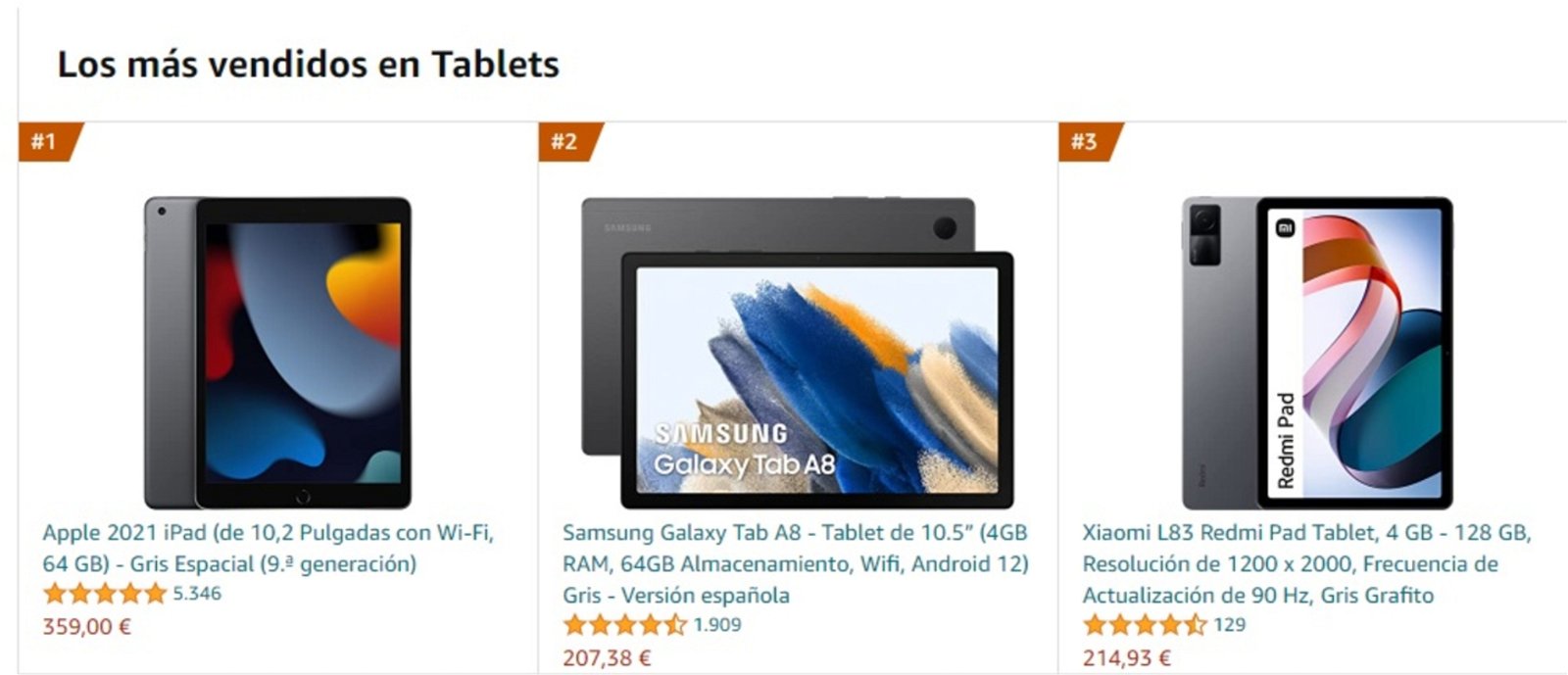 tablets mas vendidas amazon