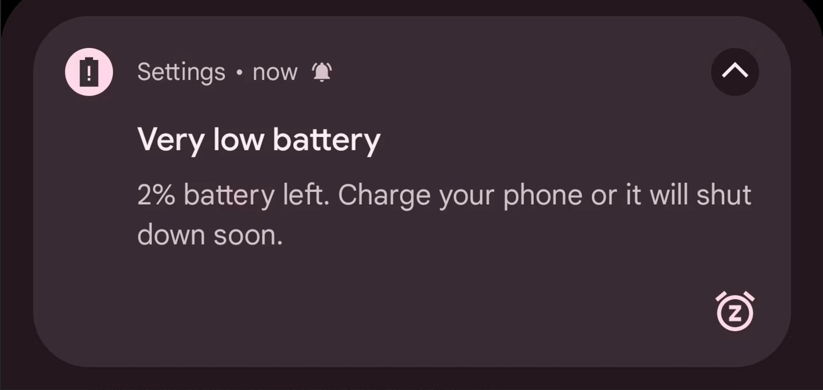Android 14 mostrará una alerta especial para avisarte de que estás a punto de quedarte sin batería