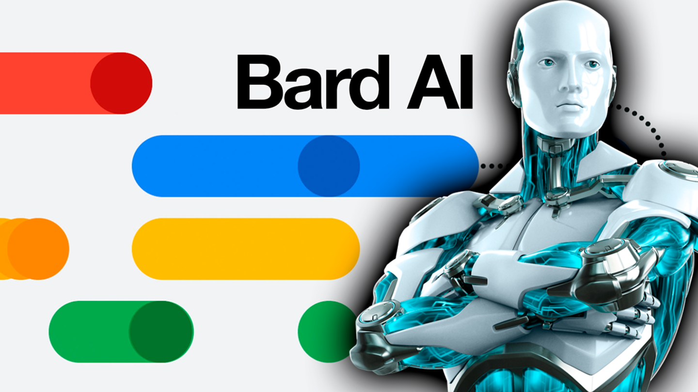 El logo de Google Bard junto con un robot