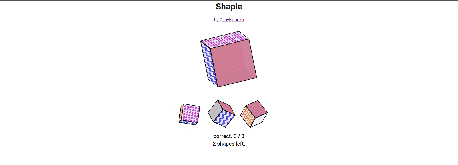 Así funciona Shaple, un juego geométrico  que imita a Wordle
