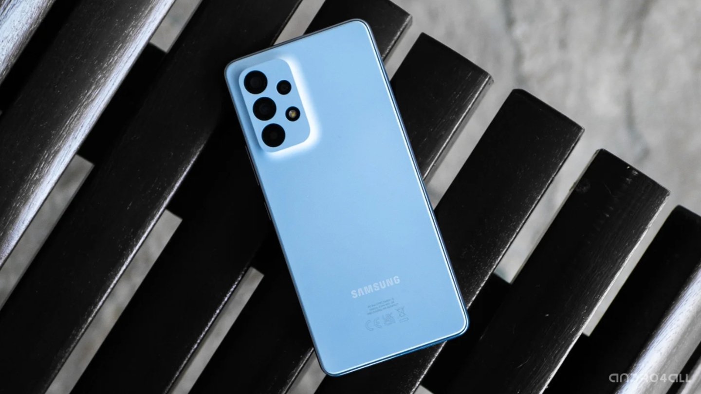 Galaxy A53 trasera azul