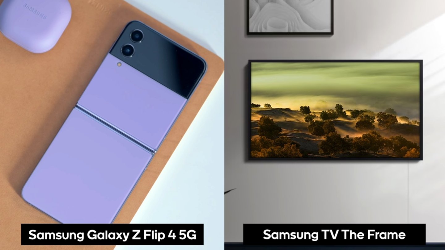 Samsung Galaxy Z Flip 4 y The Frame
