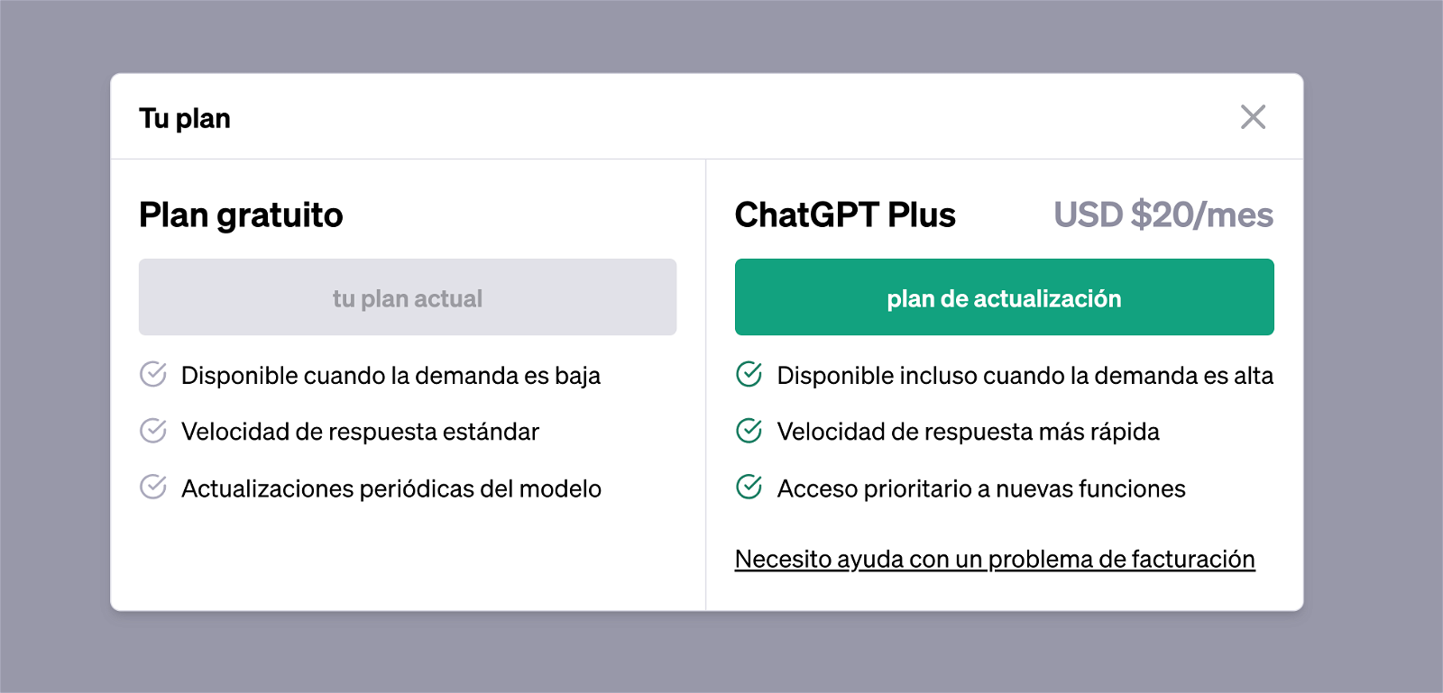 Diferencia entre ChatGPT Gratis y ChatGPT Plus