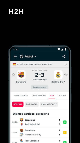 Mejor app resultados fútbol