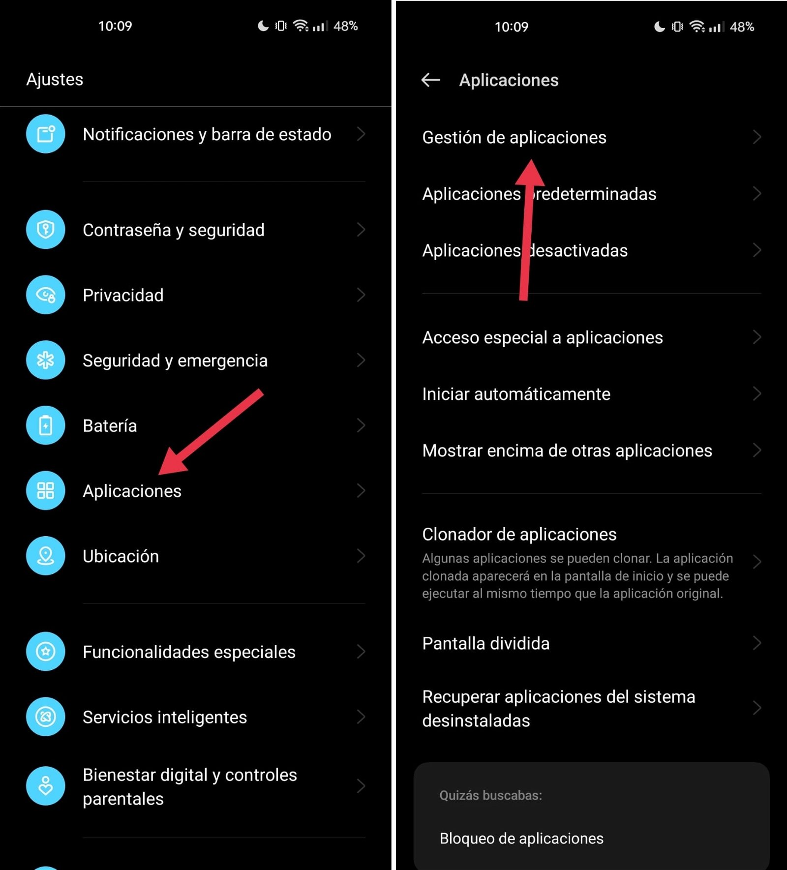 gestion de apps android