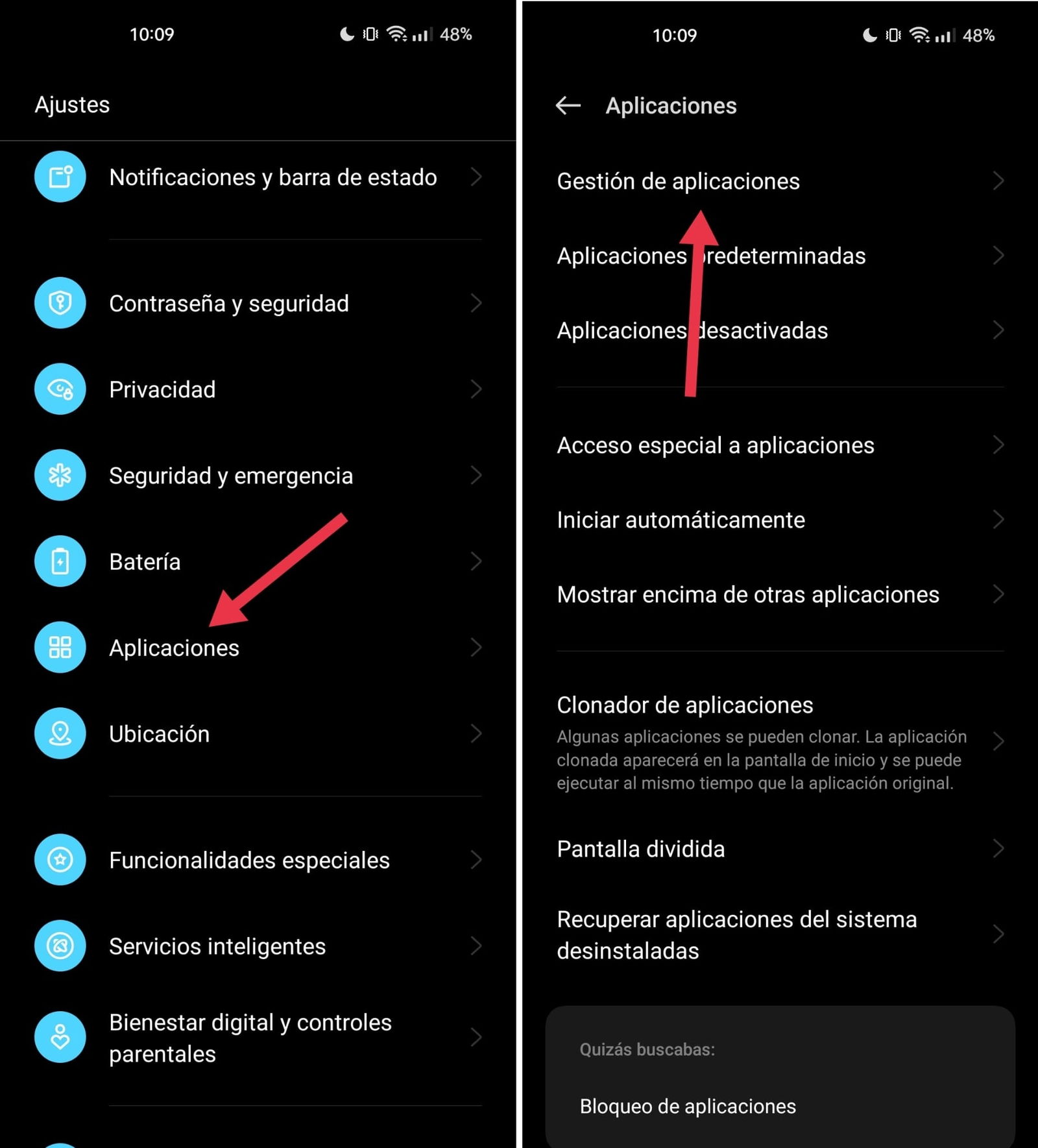 gestion de apps android