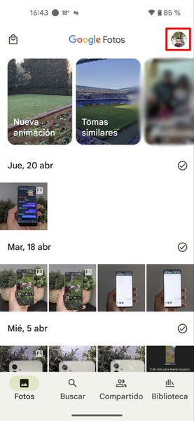 Cómo buscar fotos de Google Fotos en las que sales tú