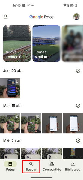 Cómo buscar fotos de Google Fotos en las que sales tú