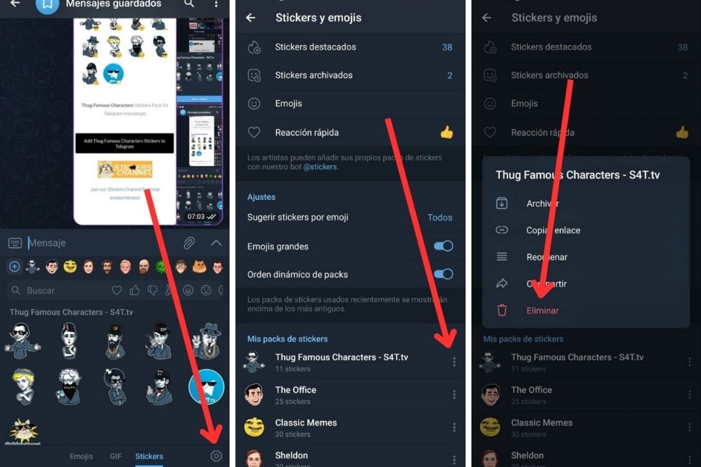 Cómo descargar e instalar stickers en Telegram