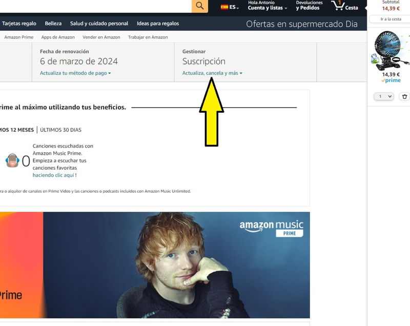 Cómo dar de baja una suscripción a Amazon Prime